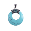 New Arrive Round Shape Turquoise Stone Pendant Necklace for Women